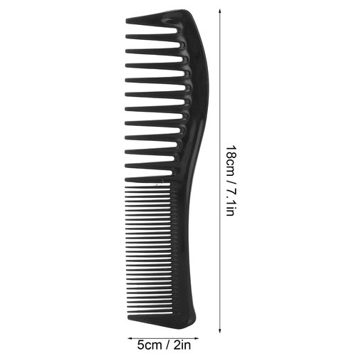 Detangling Comb, Plastic Wide Tooth Hair Comb Durable for Salon Use for Home(black)
