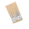 Antique Silver Floral Stamp Teardrop on Sterling Silver Earrings Boho Women Handmade Sundance Dreams Designs