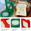 Maocufan Uncrustables Sandwich Maker, Sandwich Cutters for Kids Lunch, Create delightful treats effortlessly for your little ones with this easy-to-use sandwich maker. (red)