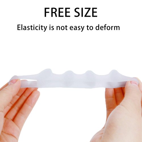 2Pairs Silicone Toe Separators Toe Spreaders Toe Stretchers Toe Straighteners Toe Divider for Overlapping Toes, Bunions, Hammer Toes, Plantar Fasciitis, Pedicure,Quick Pain Relief