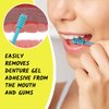 Denture Dart V2 Hard Plastic Denture Gel Adhesive Remover - Remove Denture Gel Adhesive from Mouth & Gums, Denture Glue Removal Tool, Oral Hygiene, Scraper w/Textured Grip and Rigid Bristles