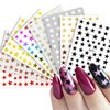 8 Sheets Star Nail Art Stickers Decals 3D Self-Adhesive Nail Art Stickers Star Designs Nail Art Decorations Stars Decals Manicure Accessories (Stars)