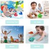 Jomyfant Bath Toys (8 Packs Rubber Animals Toys) Light Up Floating Rubber Toys Flashing Color Changing Light in Water Bathtub Shower Games Toys for Baby Kids Toddler Child