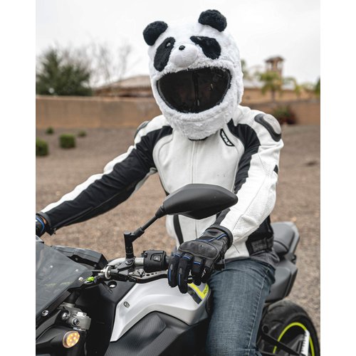 Panda Motorcycle Helmet Cover Sleeve, Funny Animal Full Face for Adults by Carbon Moto Gear D.I.L.L.I.G.A.F. Line