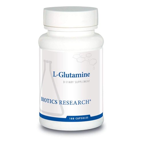 Biotics Research L Glutamine, Gastrointestinal Health, Gut Lining Support, Muscle Repair, Lean Muscle, Antioxidant Activity, Free Form Amino Acid. 180 Capsules