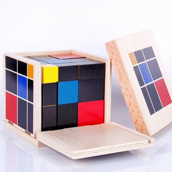 LEADER JOY Montessori Math Materials for Preschool Early Learning Tool Toys (Trinomial Cube)