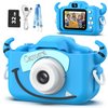 Goopow Kids Camera Toys for 3-8 Year Old Girls Boys,Children Digital Video Camcorder Camera with Cartoon Soft Silicone Cover, Best Chritmas Birthday Festival Gift for Kids - 32G SD Card Included