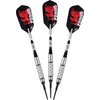 Viper by GLD Products unisex adult (18 Grams) Viper Pitbull 90 Tungsten Soft Tip Darts with Storage Travel Case Medium Knurling 18 Grams, Black, Wide Crosscut US