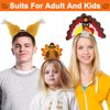 Camlinbo 6 Pcs Thanksgiving Turkey Headbands 3 Styles Thanksgiving Costume Party Favors Accessories Head Boppers