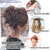 aforystanys Messy Bun Hair Piece Claw Clip Hair Bun Extension Curly Wavy Tousled Updo Hair Extensions Synthetic Chignon Buns Hair Pieces for Women-Brown Mixed Blonde