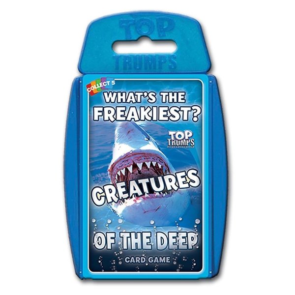 Top Trumps Creatures of The Deep Classic Card Game, Learn Facts About The Blue Blubber Jellyfish, Octopus and Penguins in This Educational Packed Game, Gift and Toy for Boys and Girls Aged 6 Plus