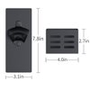 weallbuy Magnetic Bottle Opener with Cap Catcher,Removable Wall Mounted Beer Bottle Opener for Kitchen Fridge,Beer Gifts for Men (black)