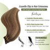 Balayage Hair Extensions Clip in Human Hair Blonde Highlighted Clip in Extensions Real Human Hair Brown and Caramel Blonde Highlight Invisible Clip in Hair Extensions with Full Ends 15 Inch 70G 5PCS