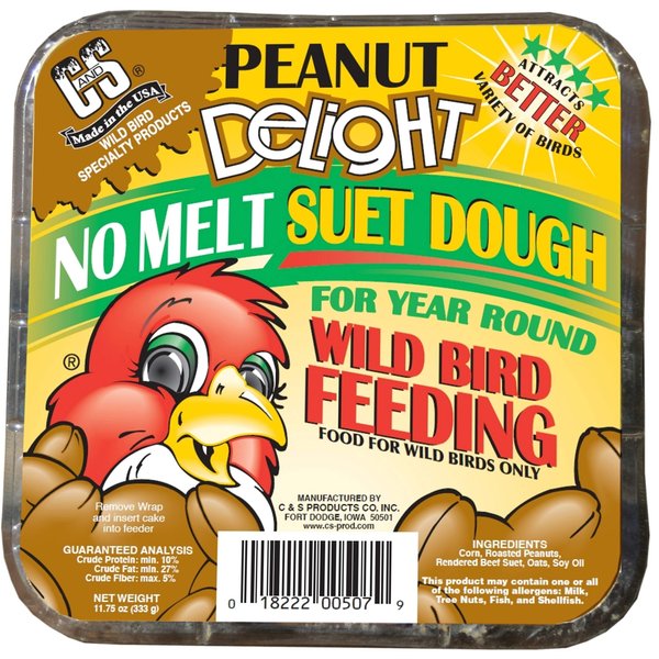 C&S Peanut Delight No-Melt Suet Dough, 11.75 Ounce