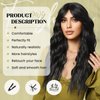 Black Long Curly Wigs for Women Synthetic Curly Natural Black Wig with Curtain Bangs Hair Replacement Wig for Girls Daily Party Use 28 Inches