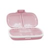 Zuiaso 1Pack Daily Pill Organizer, 8 Compartments Travel Pill Case for Pocket Purse Portable Medicine Vitamin Container Pink