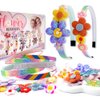 Girls DIY Headband Making Kit Gift, Fashion Kid Hair Accessories Set, 6 Year+ Craft Kit Ideal for Birthday X-mas Gift Party Supplies, 6pcs Headbands & 50+pcs