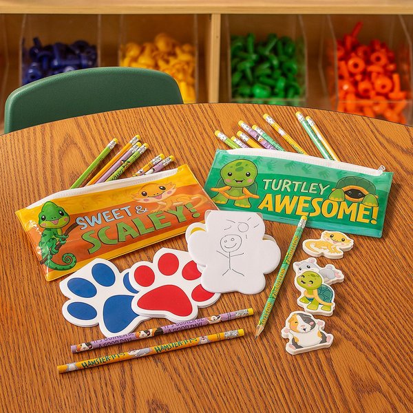 Fun Express Classroom Pets Stationery Kit 96 Pc