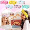 Wesiti 12 Packs Sleepover Party Favors, 6 Bow Headbands and 6 Cute Sleeping Eye Mask Spa Headband Elastic Make Up Headbands Soft Cat Eyeshade Sleeping Cover for Girls Women Pajama Party Gift