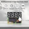MiOYOOW 4-Digit Digital Clock Kits with PCB, DIY Alarm Clock Soldering Project Kit for Learning Electronics Soldering Practice with English Instructions
