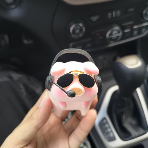 Car Rear View Mirror Pendant Lucky Piggy Hanging Ornament Auto Interior Decoration, Office Home Gardening Hanging