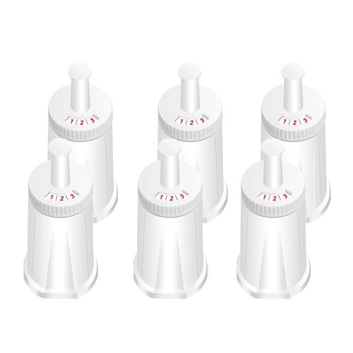 Ouxunus Filter - Replacement Water Filter Compatible with Breville Sage Claro Swiss For Oracle, Barista & Bambino - Compare to Part #BES008WHT0NUC1.Pack of 6（First use without adding coffee powder）