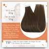 Full Shine 16 Inch Tape In Human Hair Extensions Medium Brown Color 4 Skin Weft Double Side 50 Gram Seamless Skin Weft Straight Hair