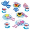 Kidzlane Play Tea Set for Little Girls - Kids Tea Party Set with Water Activated Color Changing Tea Cups and Cookies - 34 Piece Tea Party Set for Little Girls - Toy Tea Set - Dishwasher Safe Plastic