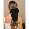 2Pcs Hair Bows for Women Hair Clip Silky Satin Hair Bows Black Beige Hair Ribbon Barrettes for Girls Alligator Hair Clips Hair Accessories