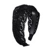 Vctitil Black Wide Lace Headband Hair Band Elegant Trendy Headband Elastic Hairbands With Teeth Headwear Accessories For Women And Girls