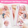 12pcs Nail Files 60 Grit, BLESWIN 60/60 Grit Nail Files, Jumbo Nail Files for Acrylic Nail, Double-Sided Emery Board Nail Filer for Manicure, Pedicure, and Acrylic Nails
