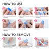 24 Pcs Mosaic Press on Nails Short Square Fake Nails Full Cover Stick on Nails with Colourful Mosaic Design Cute Glossy Artificial Acrylic False Nails for Women and Girls DIY Manicure Decoration