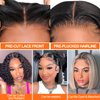 Bob Wigs Human Hair Glueless Wigs Pre Plucked Pre Cut Bleached Invisible Knots Short Straight Wigs for Black Women Bob Wigs Glueless Lace Front Wigs Human Hair with Elastic Band 180% Density 10 Inch