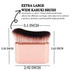 Self Tanning Brush, Self Tanner Applicator Blend Brush, Kabuki Brush for Self Tanner, Tanning Body Brush, Body Makeup Brush for Leg, Bronzer Brush Makeup Brush, Fake Tan Brush (Pink Rose Gold)