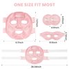 RelaxCoo Ice Face Eye Mask for Dark Circles and Puffiness Cold Warm Compress, Gel Cold Cooling Face Mask Package for Women and Men, Migraines, Headache, Stress and Relaxation, Pink