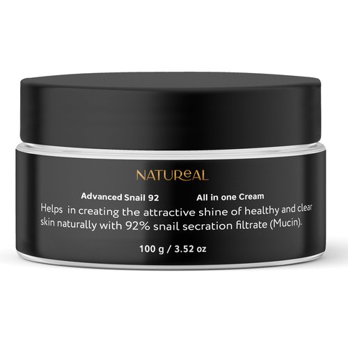 Natureal Advanced Snail 92% Mucin All in one Cream, Daily Face Moisturizer for Sensitive Skin, Dry Skin, Acne-prone