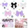 qiipii 5 Styles Bows Nail Charms 3D Black White Pink Purple Bowknot Charms for Nails Crafting Flatback Half Pearls Beads Nail Art Supplies Jewels Decor for Acrylic Nails Face Eyes Makeup DIY Crafts