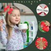 Hair Bows Snowflake Sequins Bow Hair Clips Glitter Hairpin Red Green Christmas Tree Ribbon Hand Print Hair Clips Toddler Girls Kids Bow Claw Clips for Thick Thin Hair Decor Xmas Party 2PCS
