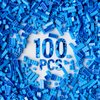 100 Piece Sky Blue Bricks Bulk, 12 Size Sky Blue Classic Building Blocks Bricks, Compatible with Lego Parts and Pieces(Color: Sky Blue)