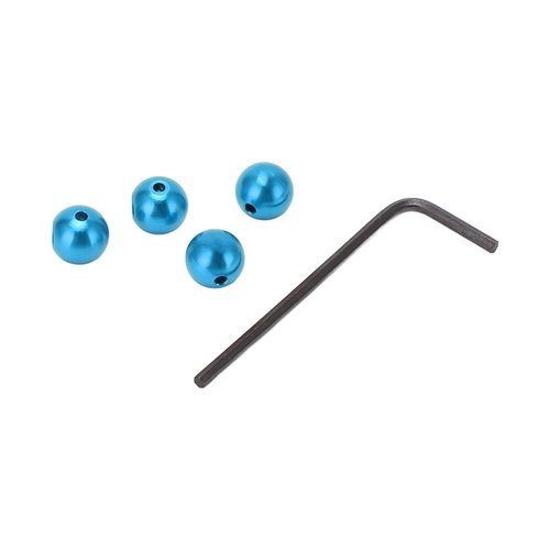 Cable End Ball Aluminum Reusable Brake Cable End Crimps For Racing Bike, 5 Colors(Blue)