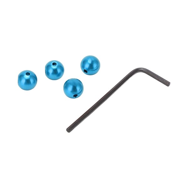 Cable End Ball Aluminum Reusable Brake Cable End Crimps For Racing Bike, 5 Colors(Blue)