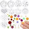 10 Pcs Small Flower Polymer Clay Molds Mini Flower and Leaf Polymer Clay Molds for Jewelry Making Small Rose Daisy Silicone Molds Polymer Clay Molds for Polymer Clay Earrings Decoration