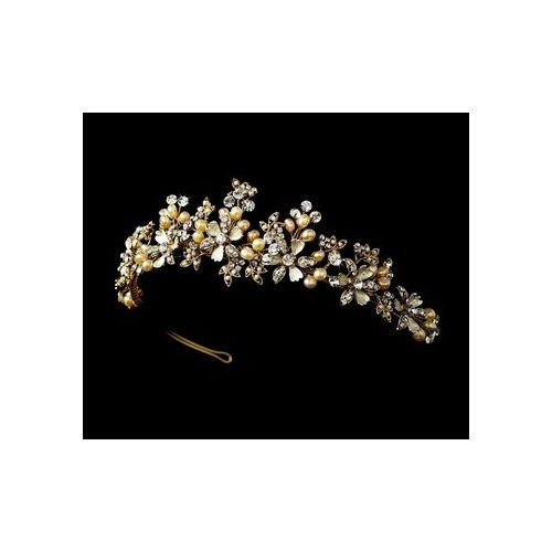 Claire Champagne Bridal Tiara