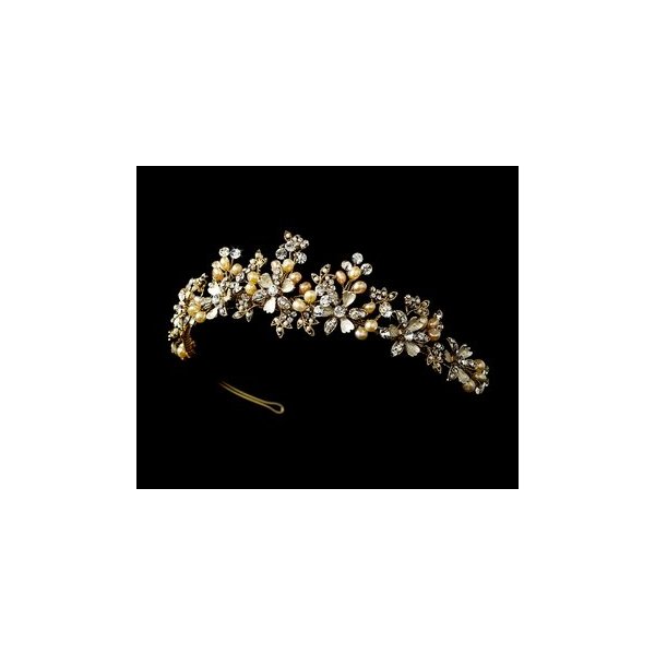Claire Champagne Bridal Tiara