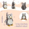 Jenaai 6 Pcs Owl Plush Stuffed Animals for Babies Soft Owl Plush Toy Pink Brown Gray Stuffed Owl Party Favors for Kids Toddlers Unisex Gifts Classroom Prizes Decor, 9.06 Inch