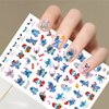 8 Sheets Cartoon Nail Art Stickers Cute Cartoon Nail Decals 3D Self Adhesive Kawaii Designer Nail Stickers for Acrylic Nail Art Supplies Women Girls DIY Manicure Decorations Accessories