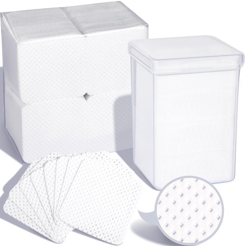 FANDAMEI Lint Free Nail Wipes, 740PCS Nail Wipes for Gel Nails Lint Free, Lint Free Wipes for Nails, Glue Wipes Lash Extensions, Nail Lint Free Wipes, Nail Prep Pads, Cleaning Pads for Nails