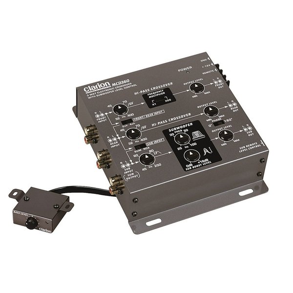Clarion Mcd360 3 Way 6 Channel Electronic Crossover with Subwoofer Control