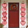 Valentine's Day Heart Banner Decorations - Conversation Hearts Hanging Porch Sign Banner Heart Garland Wedding/Valentines/Anniversary/Engagement/Birthday Party Decorations