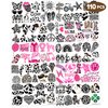 110 PCS Cow Print Birthday Party Decorations Favors Supplies Farm Animal Pink Happy Cow Temporary Tattoos Decor Stickers For Little Cow Girls Boys Gift School Prizes Rewards